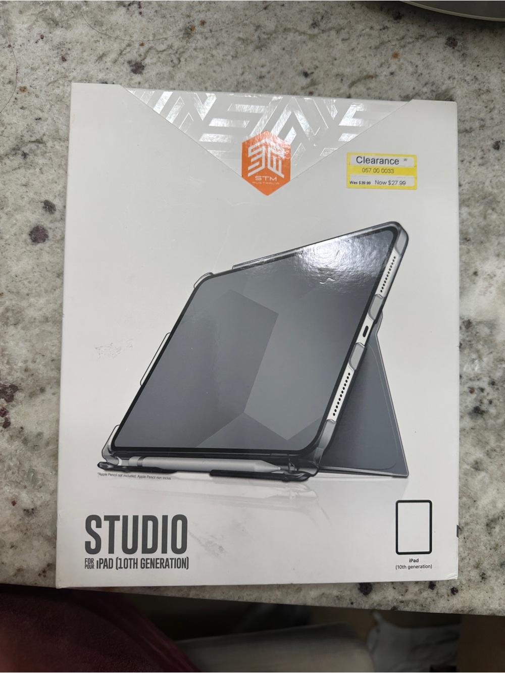 Studio Case for iPad (10th Generation) — Clear/Gray
